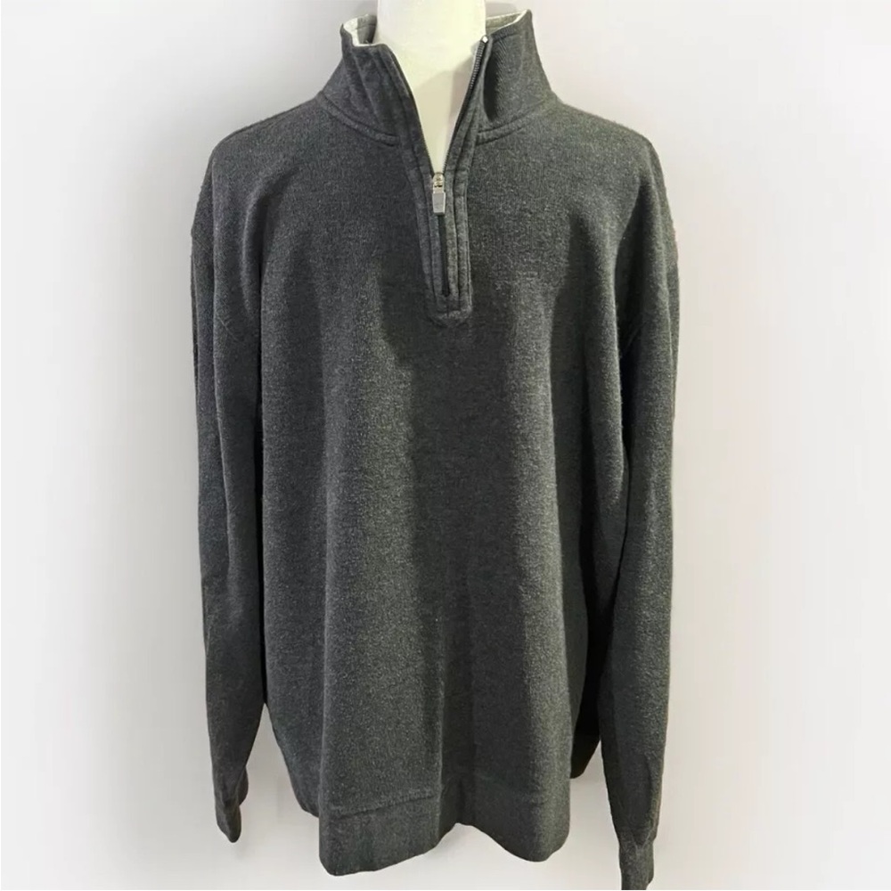 Men’s XL Izod 1/4 Zip Pull Over Long Sleeve Gray